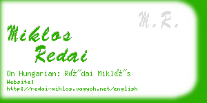 miklos redai business card